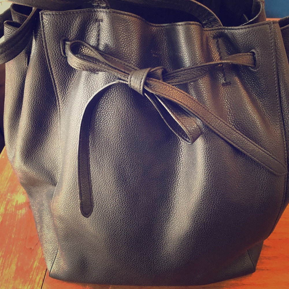 Celine Small Cabas Phantom in Black (12” height)